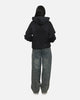 73Studio Marvel Spider-Man Battle Torn Zip Hoodie Washed Black