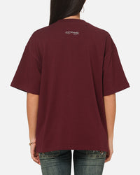 Ed Hardy Trinity Rhinestone T-Shirt Plum