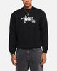 S Double Shawn Script Crewneck Black