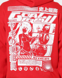 Goat Crew Anime Hoodie Red