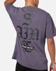 Saint Morta Gothic Stack T-Shirt Purple