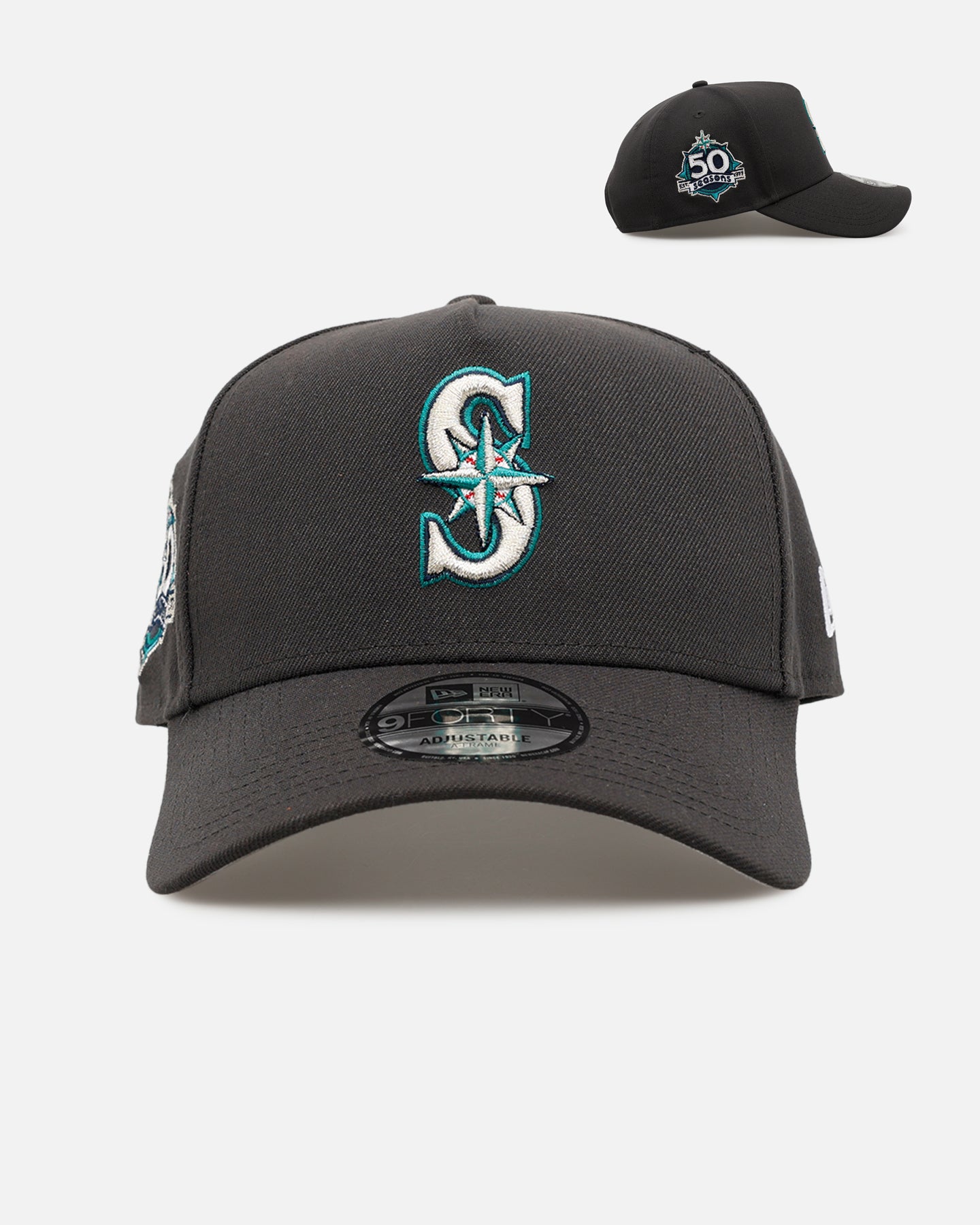 New Era Seattle Mariners 'Anthracite' 9FORTY A-Frame Snapback