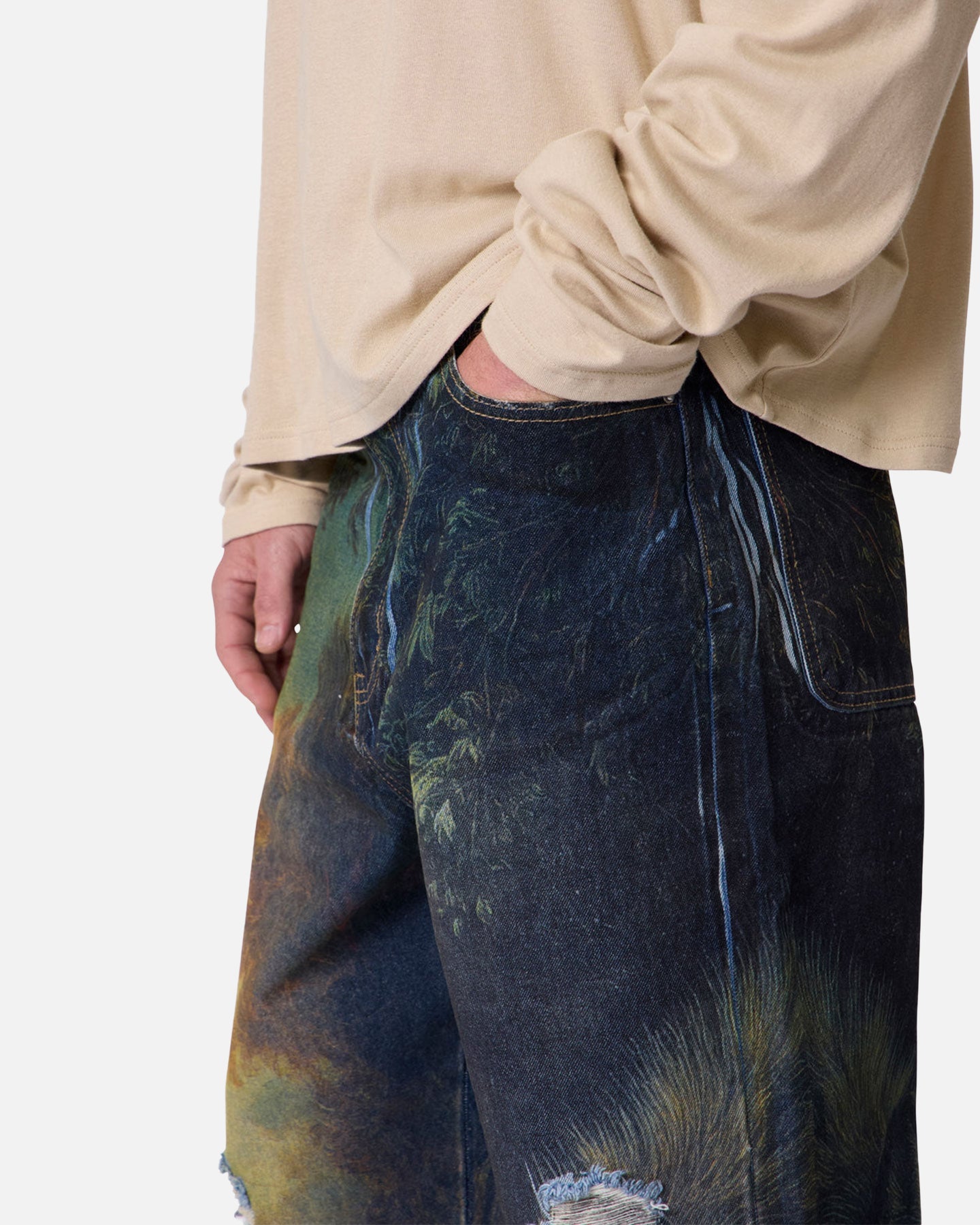 MNML Ultra Baggy Wolf Denim Jeans Multi | Culture Kings US