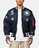 New Era X Alpha Series X MLB Seattle Mariners MA-1 Bomber Jacket Navy