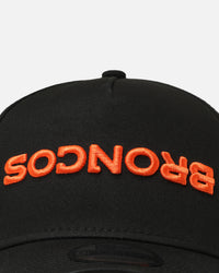 New Era Denver Broncos 'Upside Down Logo' 9FORTY A-Frame Snapback Black