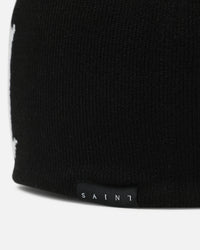 Saint Morta Monogram Fold Beanie Black