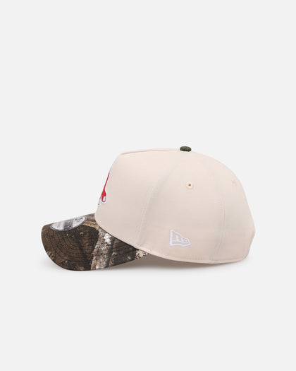 New Era Boston Red Sox 'Realtree Visor' 9FORTY A-Frame Snapback Cream/Camo