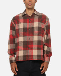 American Thrift Utility Flannel Shirt Brown/Red