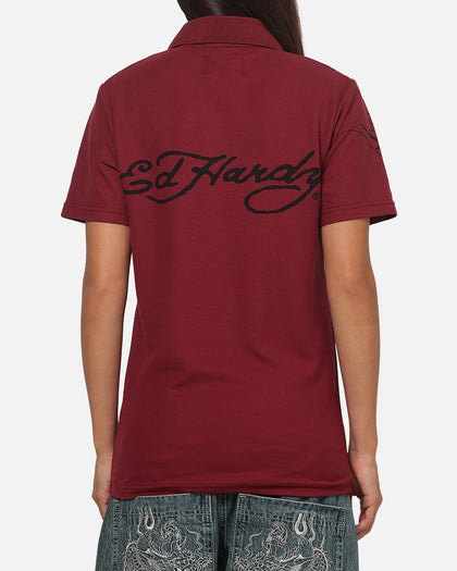 Ed Hardy Euro Polo Shirt Plum
