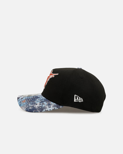 New Era Florida Marlins 'Earth Camo' 9FORTY A-Frame Snapback Black