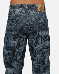 X-Large Comic Denim Pants Indigo