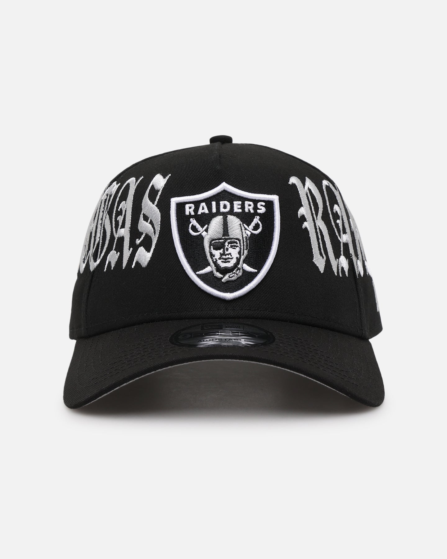 New Era Las Vegas Raiders 'Gothic Script' 9FORTY A-Frame Snapback