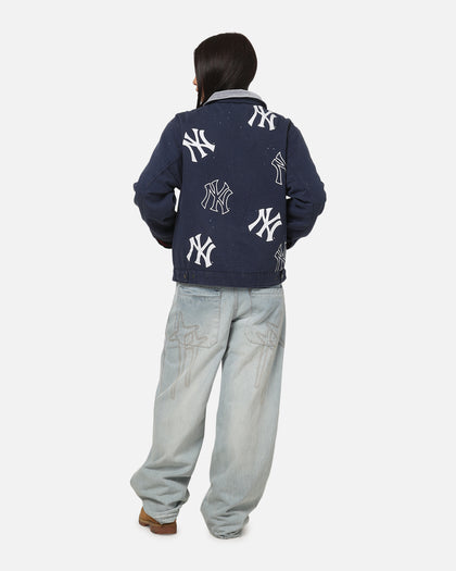 Majestic Athletic New York Yankees Paint Splat Carpenter Jacket Indigo