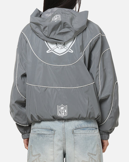 Mitchell & Ness Las Vegas Raiders Nylon Tracksuit Jacket Grey