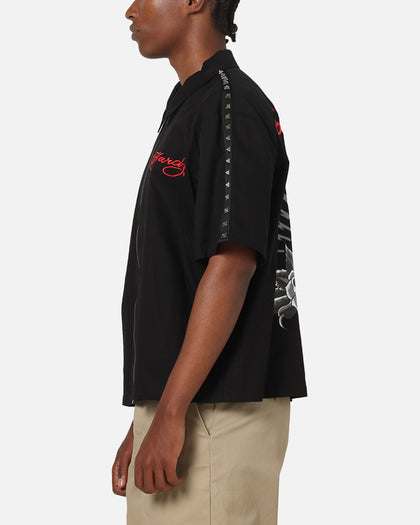 Ed Hardy Panther Stud Zip Shirt Black