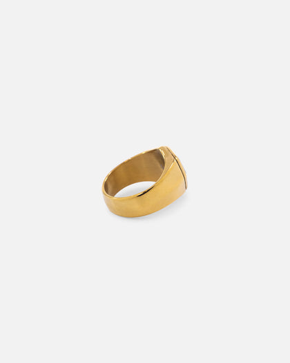 Saint Morta Onyx Octagon Signet Ring Gold