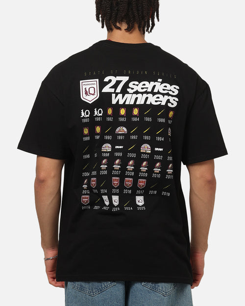Mitchell & Ness Queensland Maroons 27 X Series Vintage T-Shirt Black