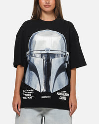 73Studio Star Wars Stand Off Glitter T-Shirt Black Acidwash