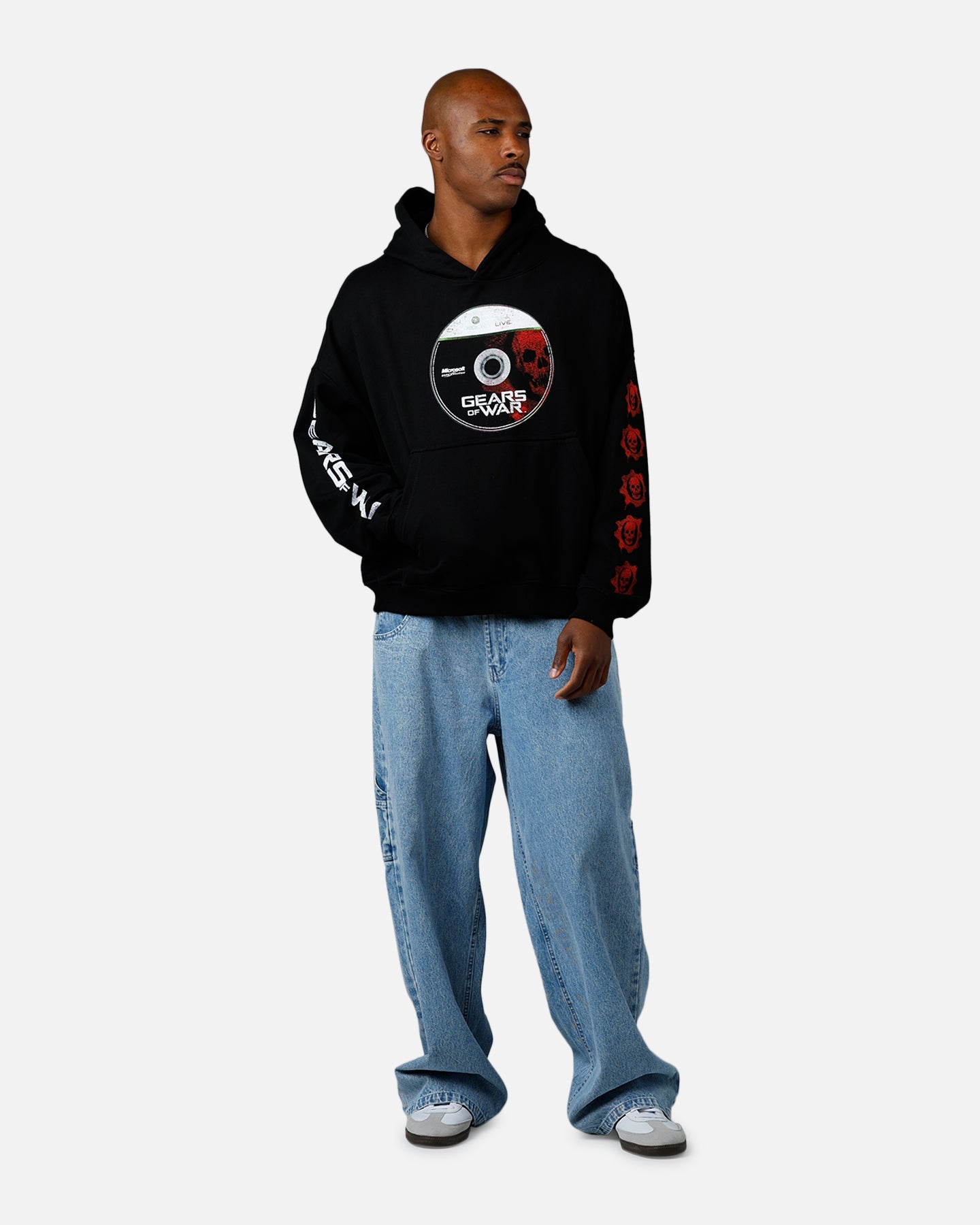 ouf__clothing パーカー 73Studio X Gears Of War '08 Gears 2 Disc Hoodie Black | Culture