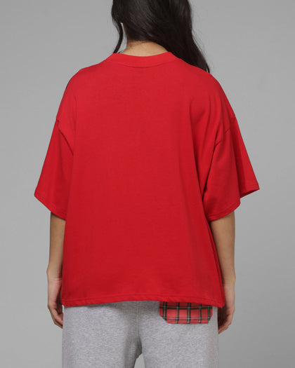 Loiter Script T-Shirt Red