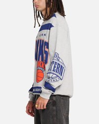 Mitchell & Ness New York Knicks Letterform Crewneck Grey Marle/Official Team Color