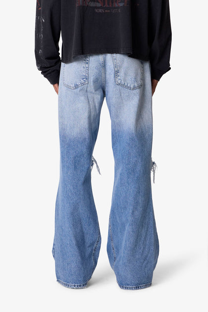 MNML Painter Kick Flare Denim Blue