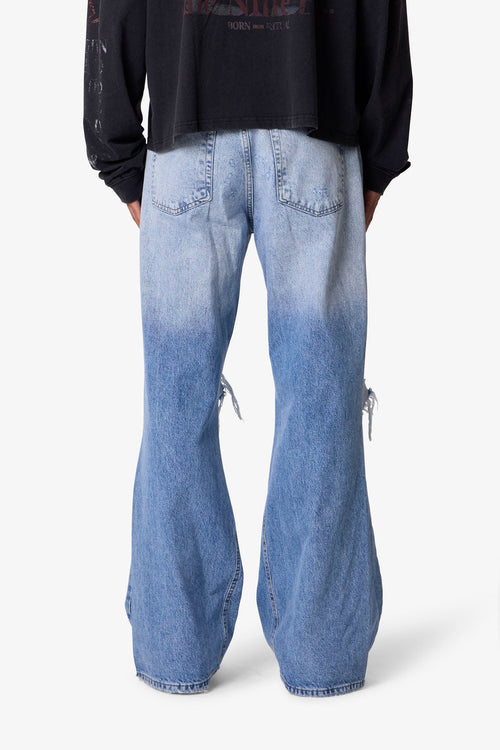 MNML Painter Kick Flare Denim Blue