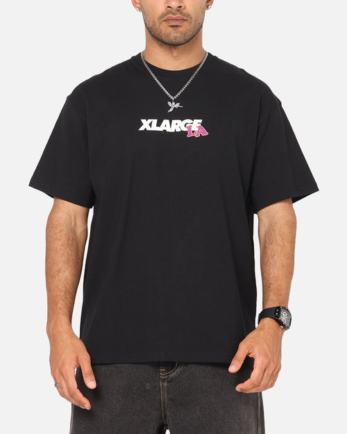 X-Large Flowers T-Shirt Black
