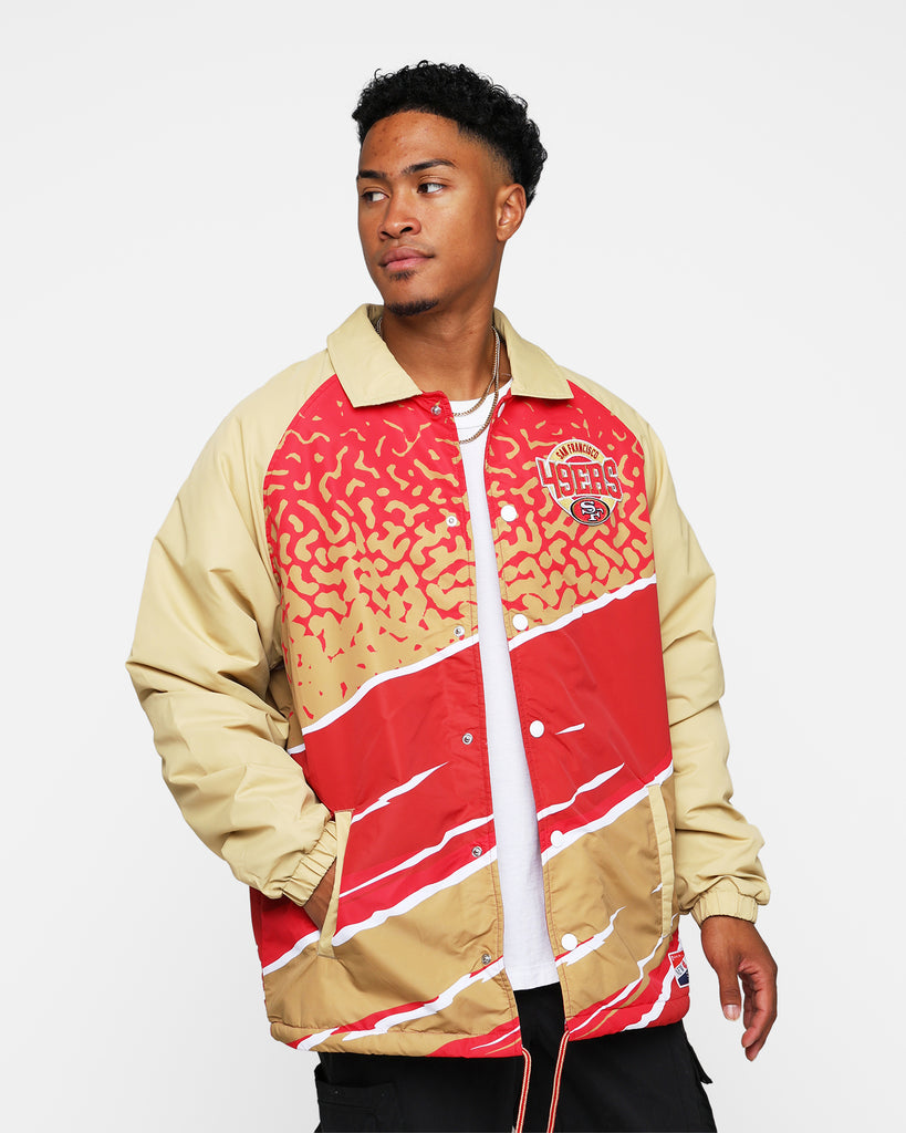 New Era San Francisco 49ers Coach Jacket Red | Culture Kings US