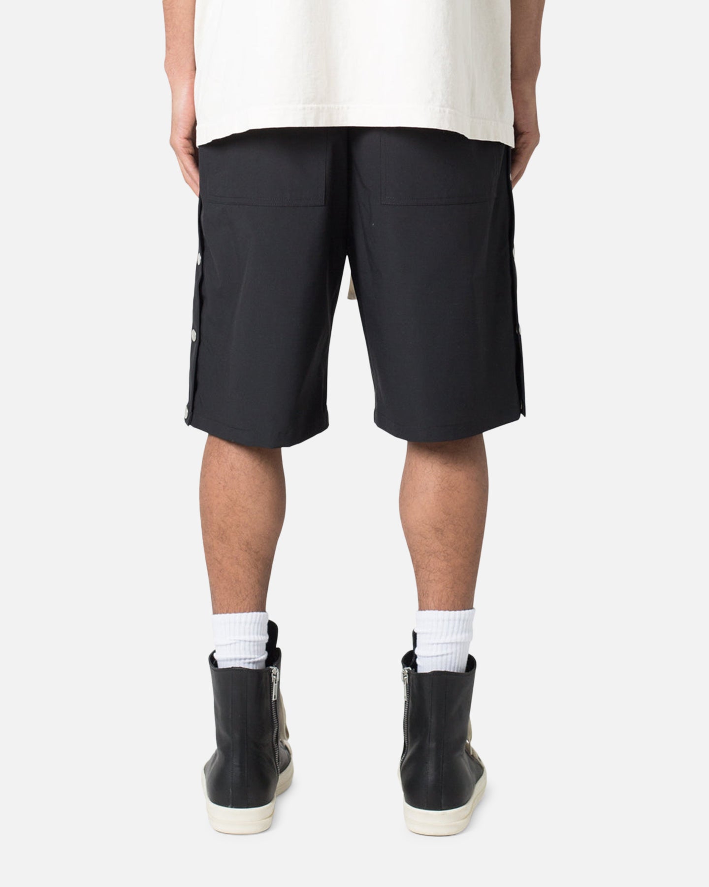 MNML Side Snap Nylon Shorts Black | Culture Kings US