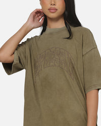 Represent Embellished Represent T-Shirt Vintage Khaki