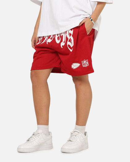 Mitchell & Ness Kansas City Chiefs Arch Script Shorts Red