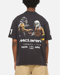 Mitchell & Ness X Mclaren Piastri And Norris Team Mates T-Shirt Washed Black