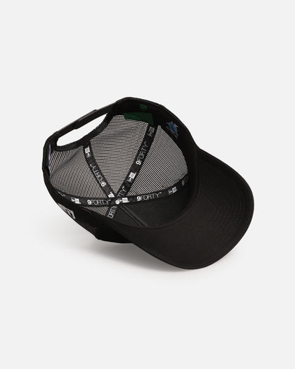 New Era Cronulla Sutherland Sharks 'NRL Mesh Crown' 9FORTY A-Frame Trucker Snapback Black