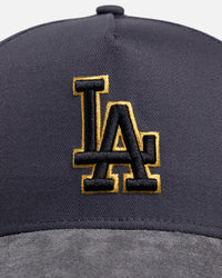 New Era Los Angeles Dodgers 'Suede Visor' 9FORTY A-Frame Snapback Graphite