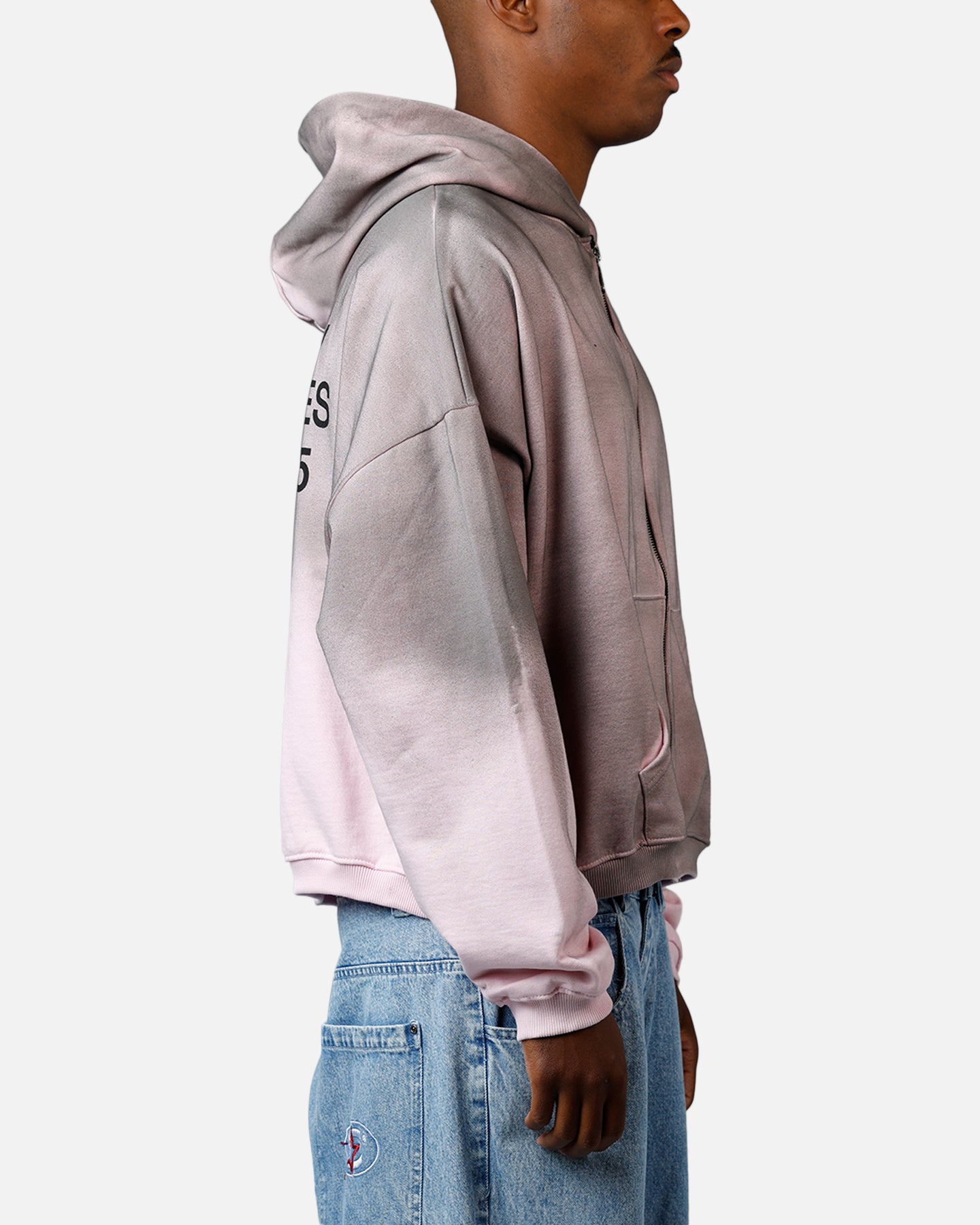 MNML Santee Alley Zip Up Hoodie Pink | Culture Kings US
