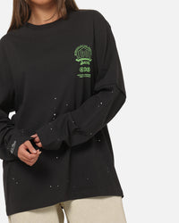 Mitchell & Ness Los Angeles Lakers 48 Mock Layer Vintage Long Sleeve T-Shirt Washed Black