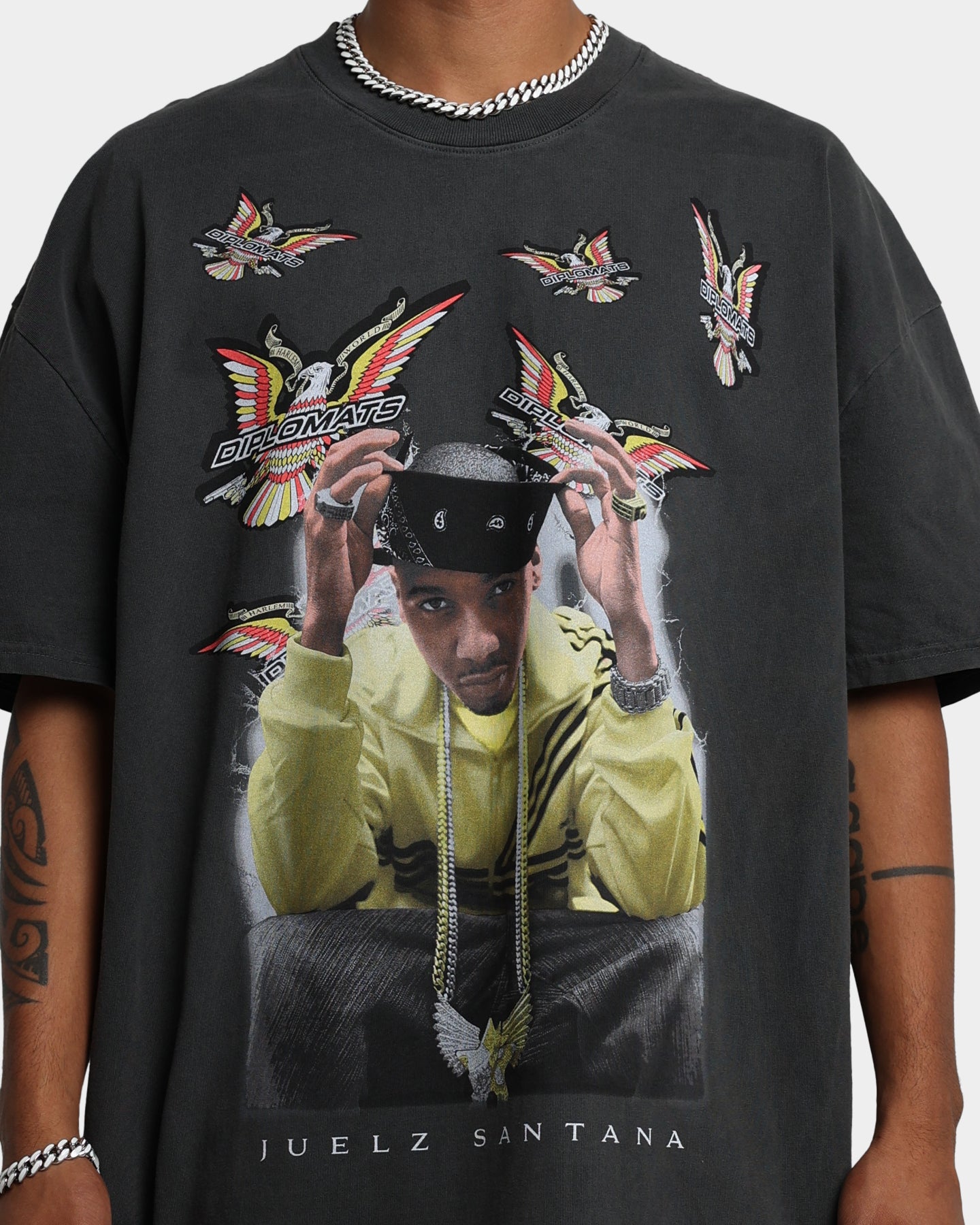 激レア　diplomats JUELZ SANTANA ラップtシャツ Dipset USA X Diplomats Juelz Santana Vintage T-Shirt Vintage Black