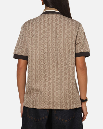 Lacoste Monogram Classic Fit Polo T-Shirt Crossiant/Cookie