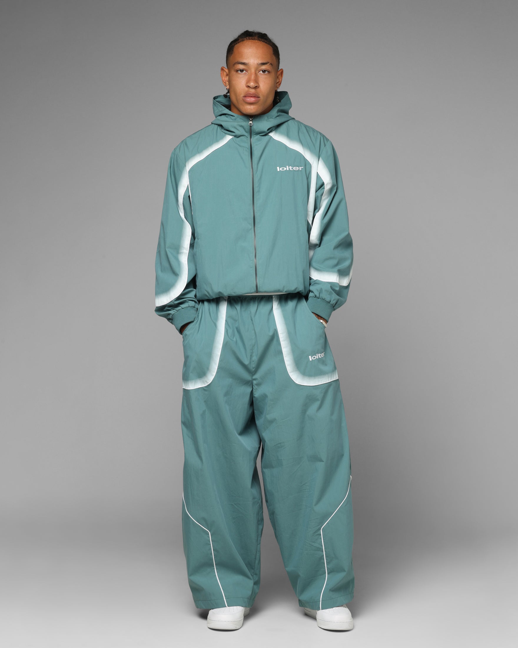 Loiter Spray Day Track Jacket Teal | Culture Kings US