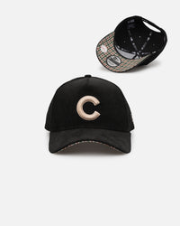 New Era Chicago Cubs 'Black Cord Plaid UV' 9FORTY A-Frame Snapback Black/Plaid