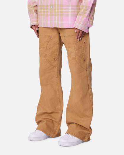 MNML Bootcut Iron Cross Jeans Tan
