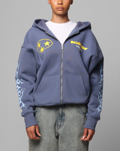 Loiter Solar Zip Hoodie Blue