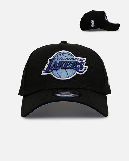New Era Los Angeles Lakers 'Black And Sky Blue' 9FORTY A-Frame Snapback Black/Sky Blue