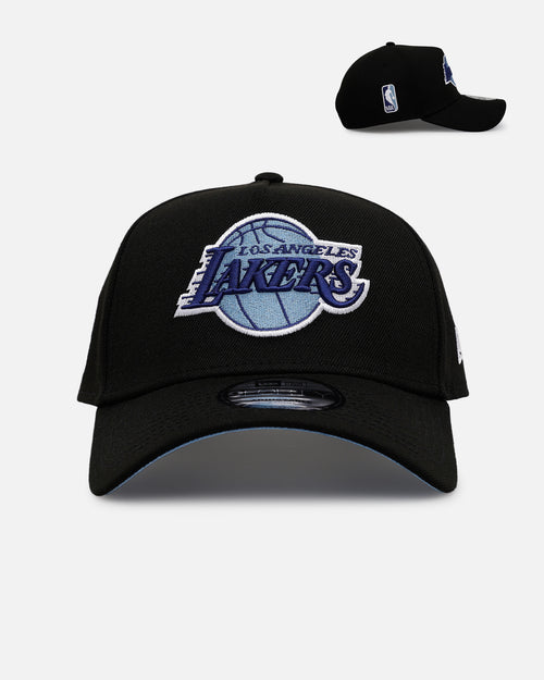 New Era Los Angeles Lakers 'Black And Sky Blue' 9FORTY A-Frame Snapback Black/Sky Blue