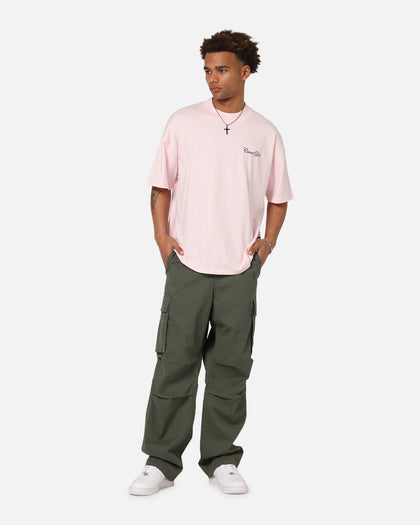 Carre Side Script Oversized T-Shirt Pink