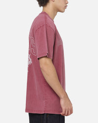 Bleacher Athletic Brisbane Broncos NRL Attrition Washed T-Shirt Burgundy