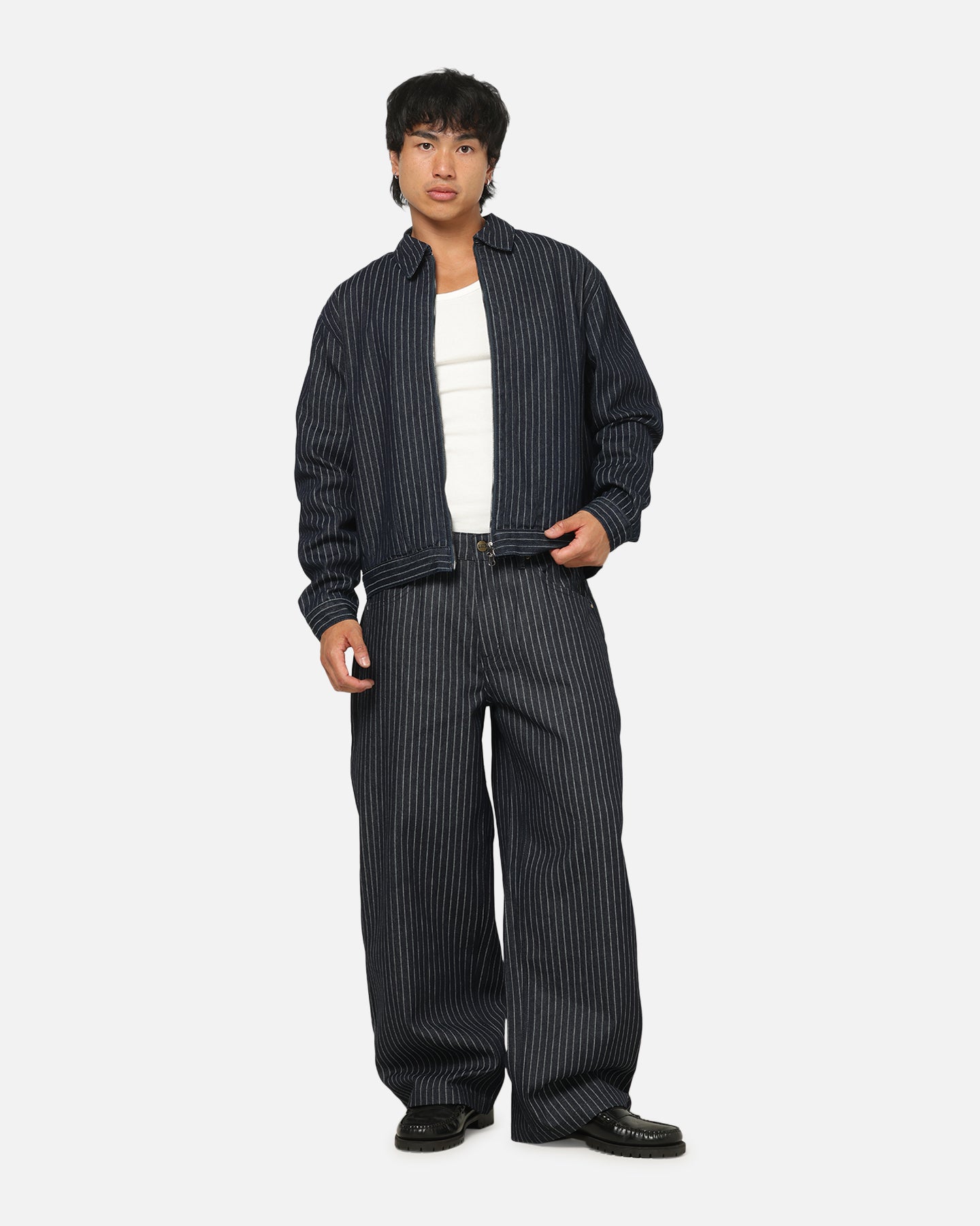 Carre Lockout Pinstripe Jacket Navy Pinstripe | Culture Kings US