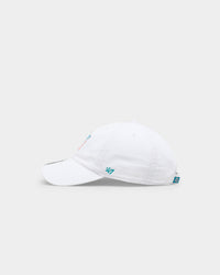 47 Brand Miami Dolphins '47 Clean Up Strapback White