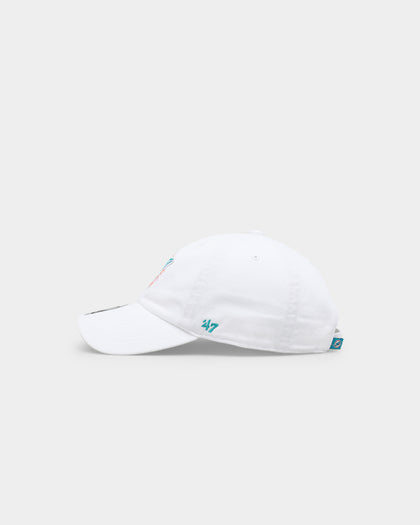 47 Brand Miami Dolphins '47 Clean Up Strapback White